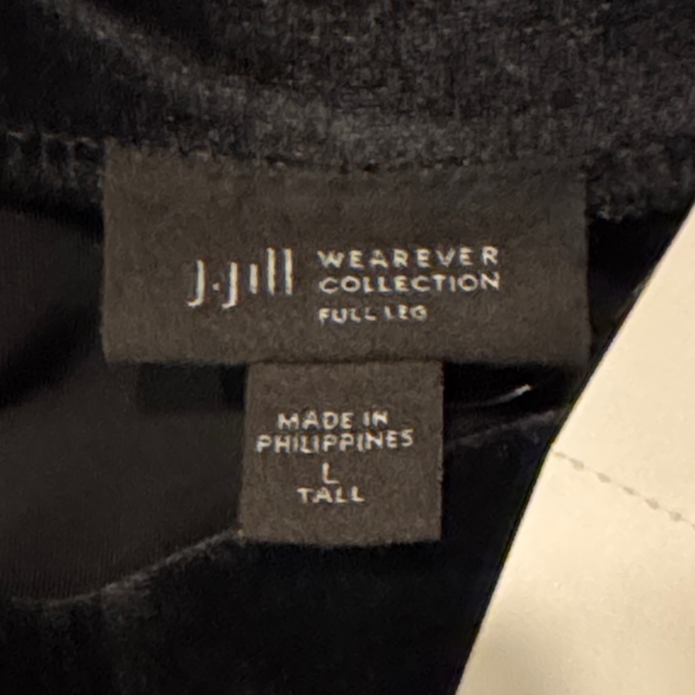 NWT J. Jill Wearever Collection Black Velvet Pants size Large Tall - Picture 7 of 16